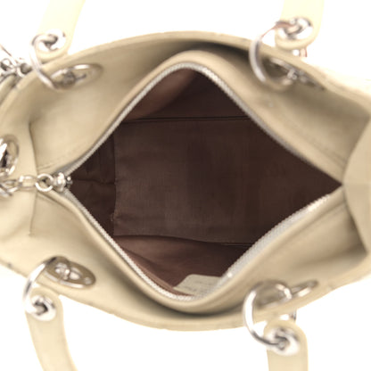 Christian Dior Nubuck Perforated Medium Lady Dior Beige 10 of 18