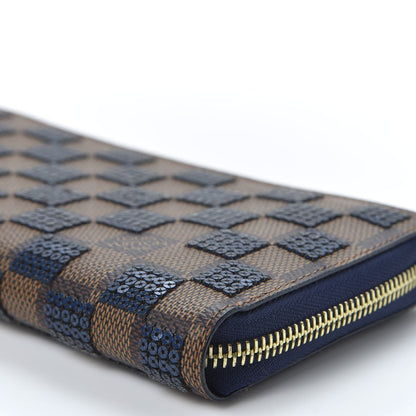 Louis Vuitton Damier Paillettes Zippy Wallet Blue 6 of 8