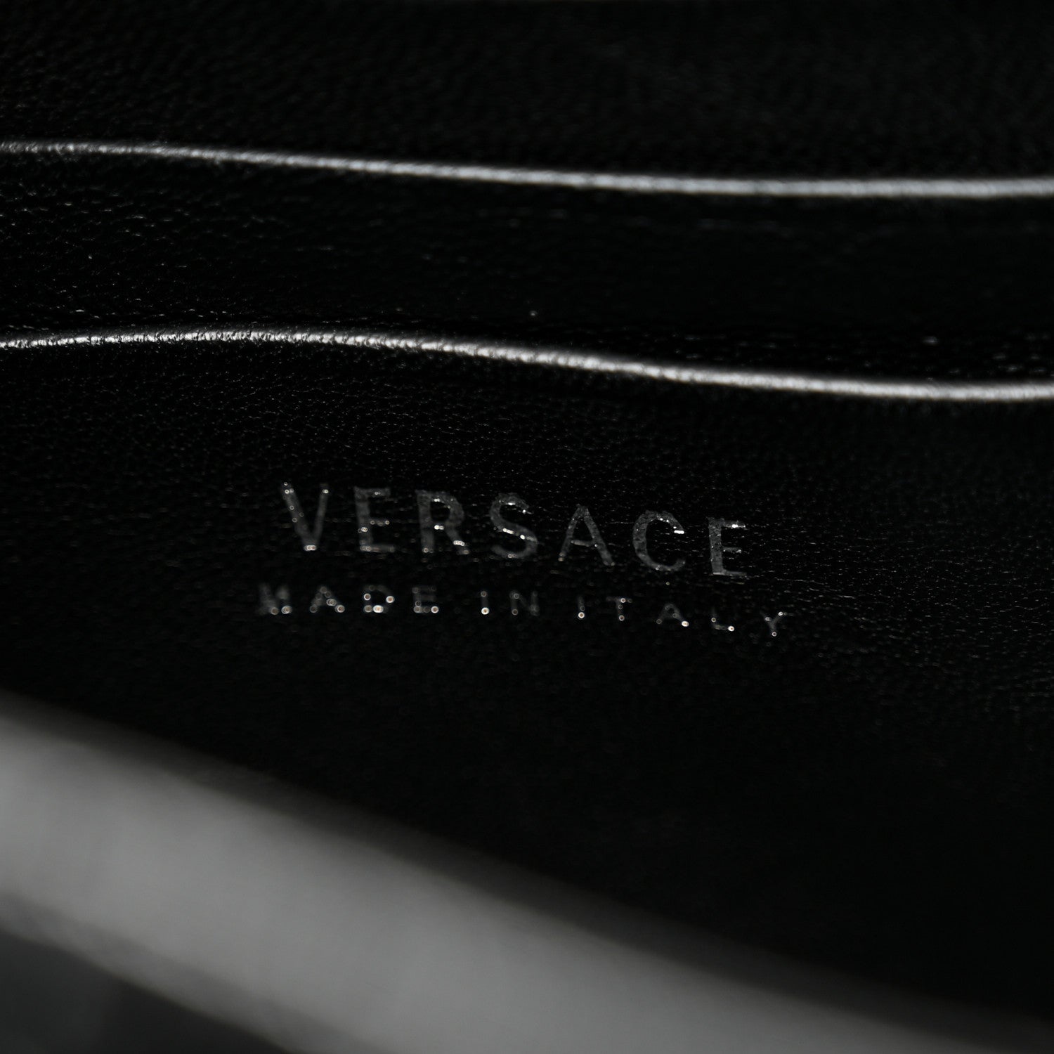 Versace Patent Nappa Quilted Virtus Shoulder Bag Black 6 of 11