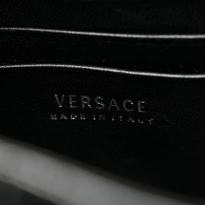 Versace Patent Nappa Quilted Virtus Shoulder Bag Black 6 of 11