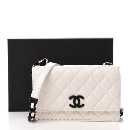 Chanel Caviar Quilted My Everything Wallet On Chain WOC White 12 of 12