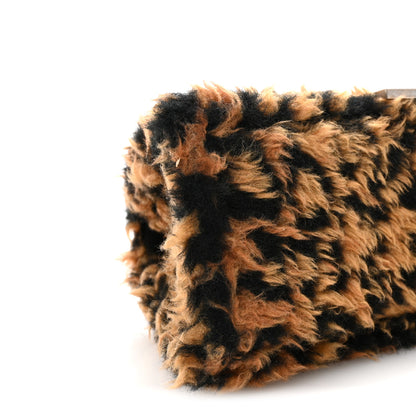 Balenciaga Fleece Leopard Print Small Hourglass Top Handle Bag Brown 8 of 9