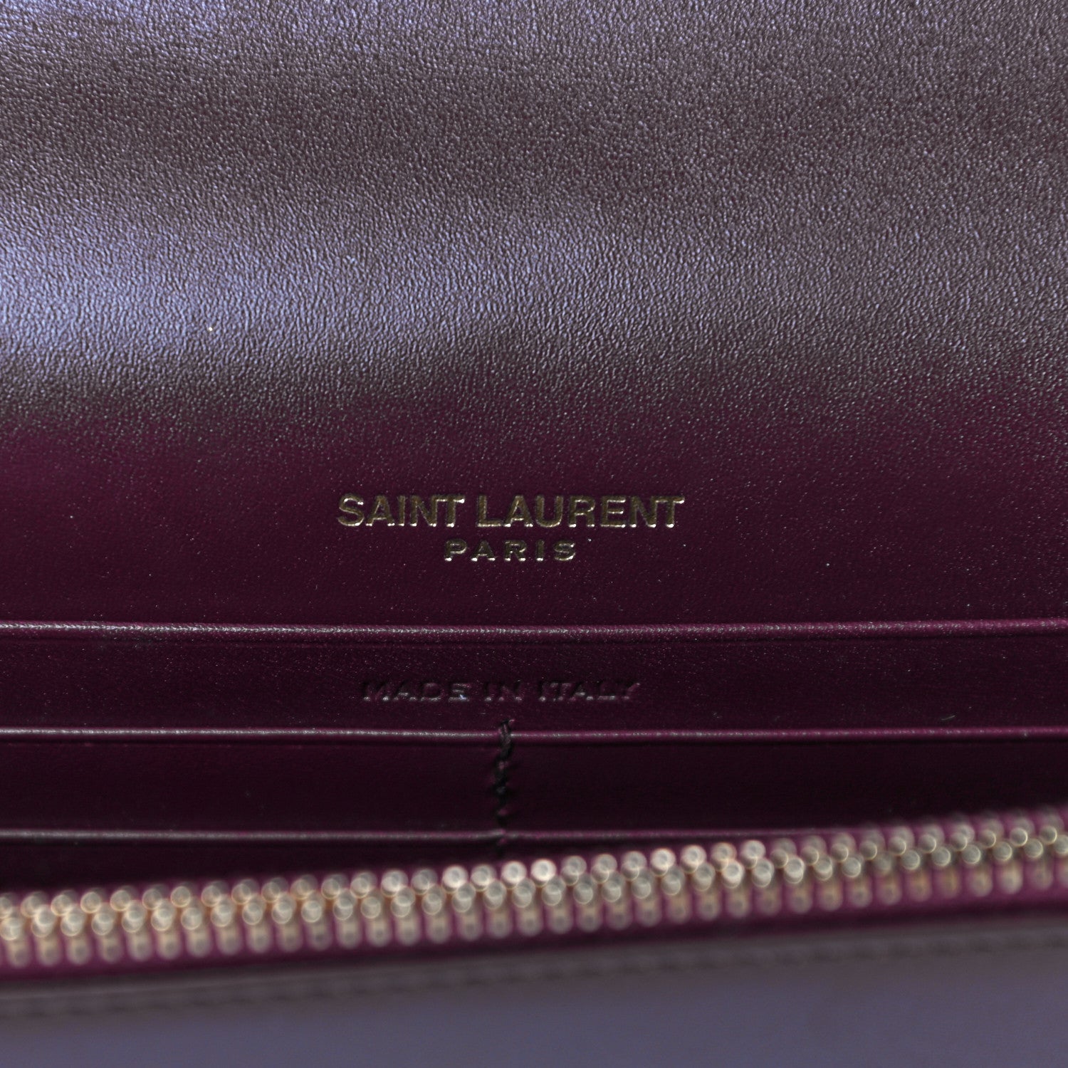 Saint Laurent Smooth Calfskin Classic Monogram Kate Tassel Chain Wallet Pallisandre 5 of 13
