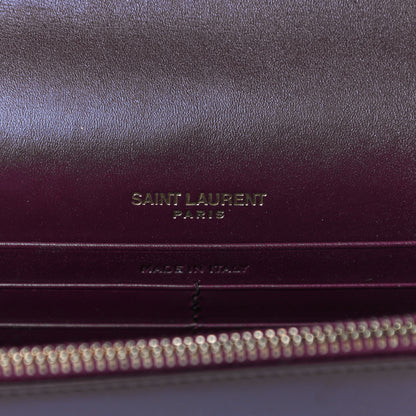 Saint Laurent Smooth Calfskin Classic Monogram Kate Tassel Chain Wallet Pallisandre 5 of 13