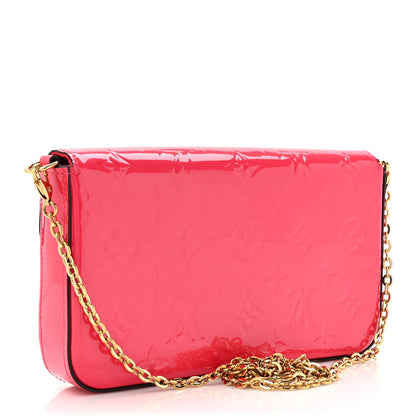 Louis Vuitton Vernis Felicie Pochette Chain Wallet Hot Pink 4 of 14