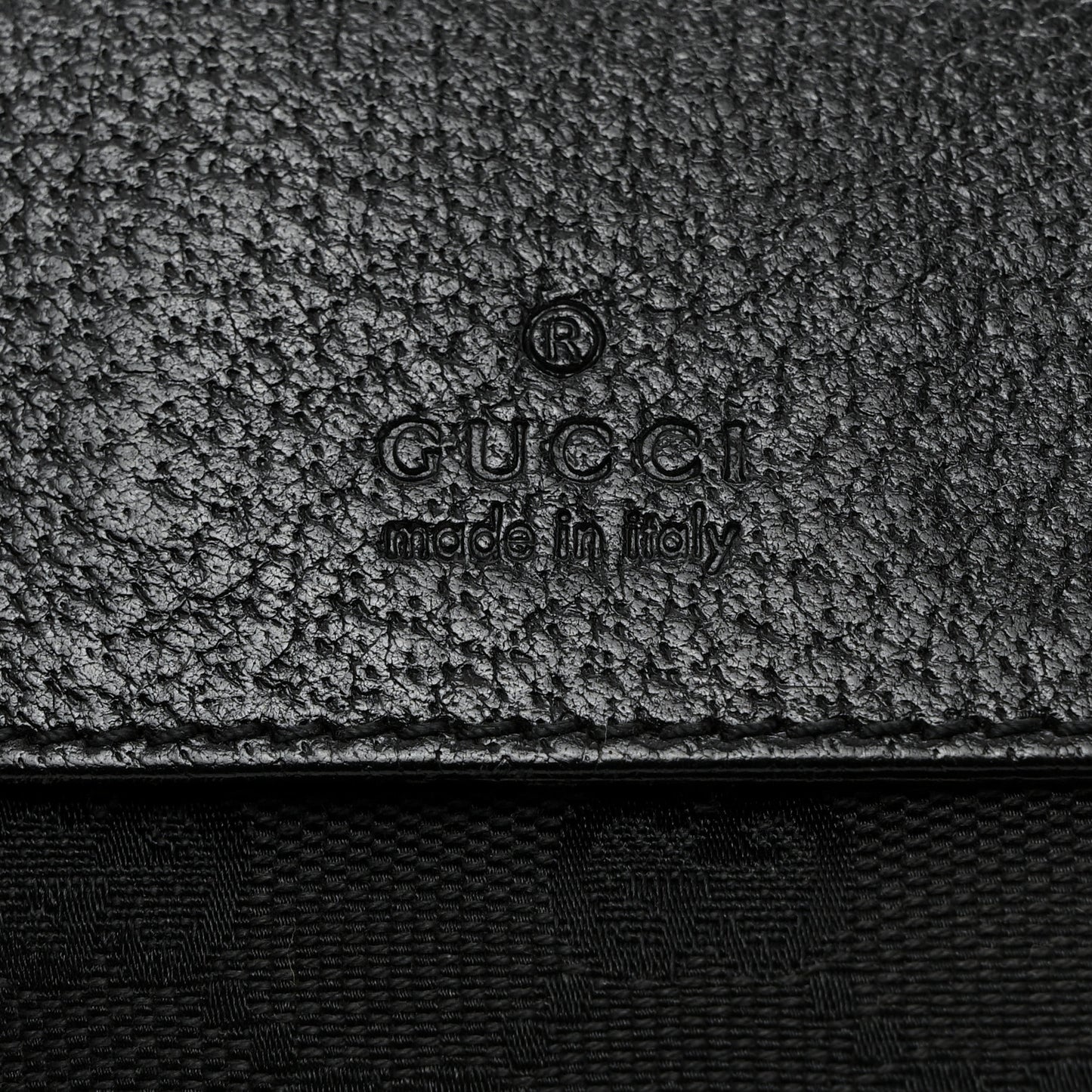 GG Monogram Double Pocket Belt Bag Black