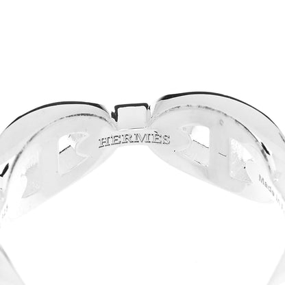 Hermes Sterling Silver PM Chaine d'Ancre Enchainee Band Ring 55 7.25 4 of 9