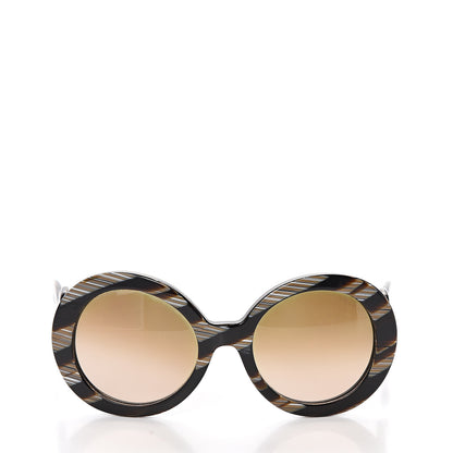 Prada Baroque Sunglasses SPR 27N Black Horn 2 of 7