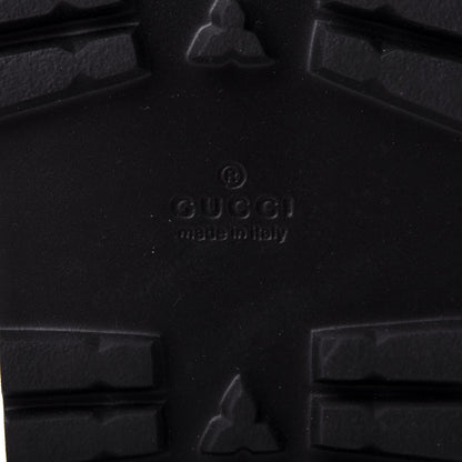 Gucci Rubber Web Mens Lug Sole Slide Sandals 10 Black Green Red 8 of 9