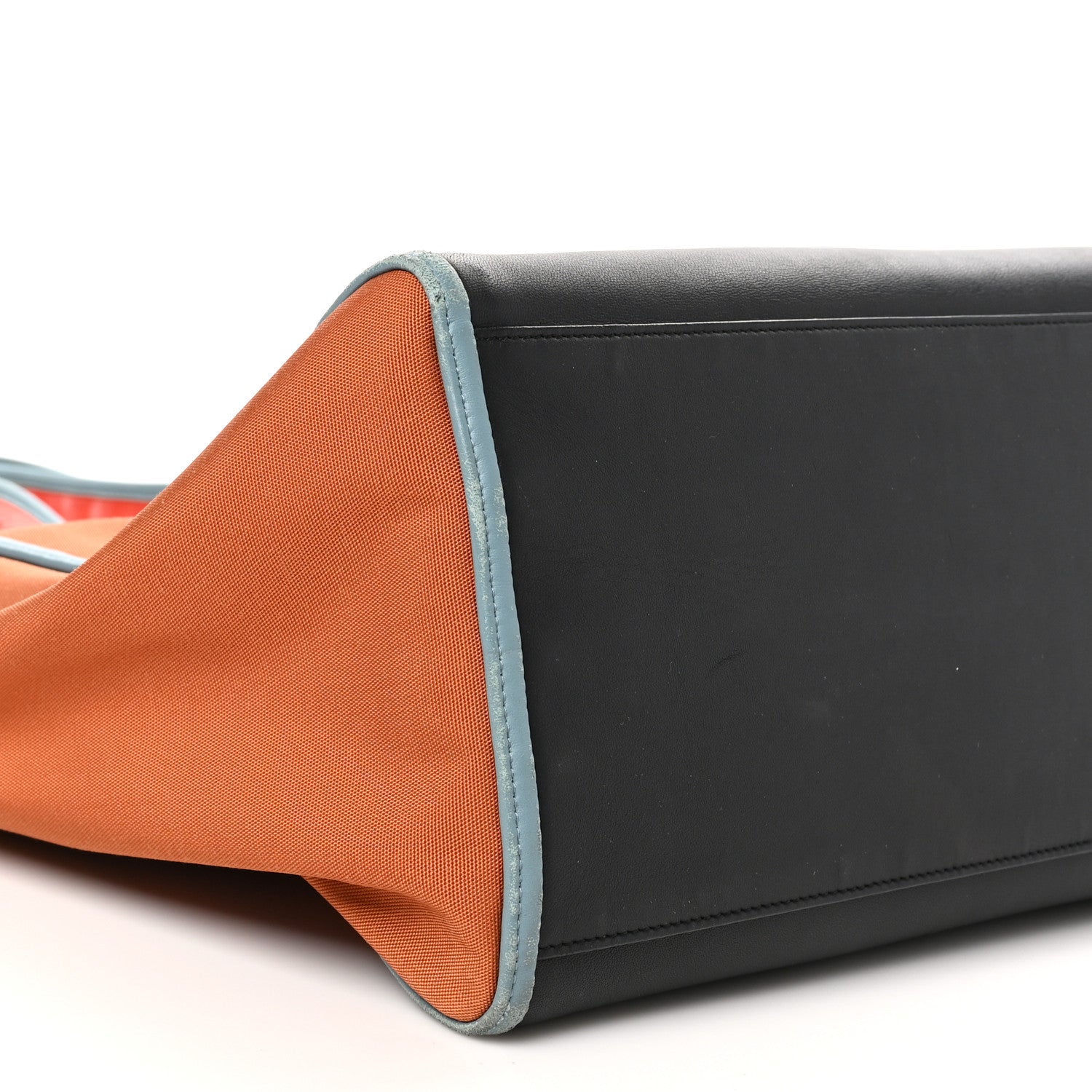 Bottega Veneta Tech Canvas Nappa Intrecciato Meridian Tote Orange Tweedia Poppy 8 of 10