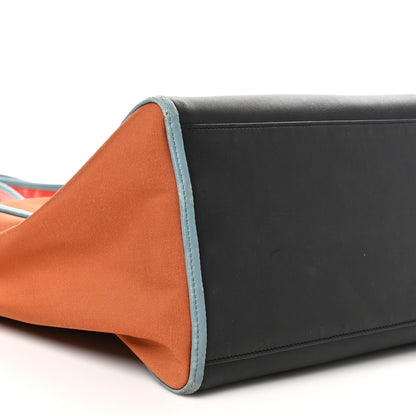 Bottega Veneta Tech Canvas Nappa Intrecciato Meridian Tote Orange Tweedia Poppy 8 of 10