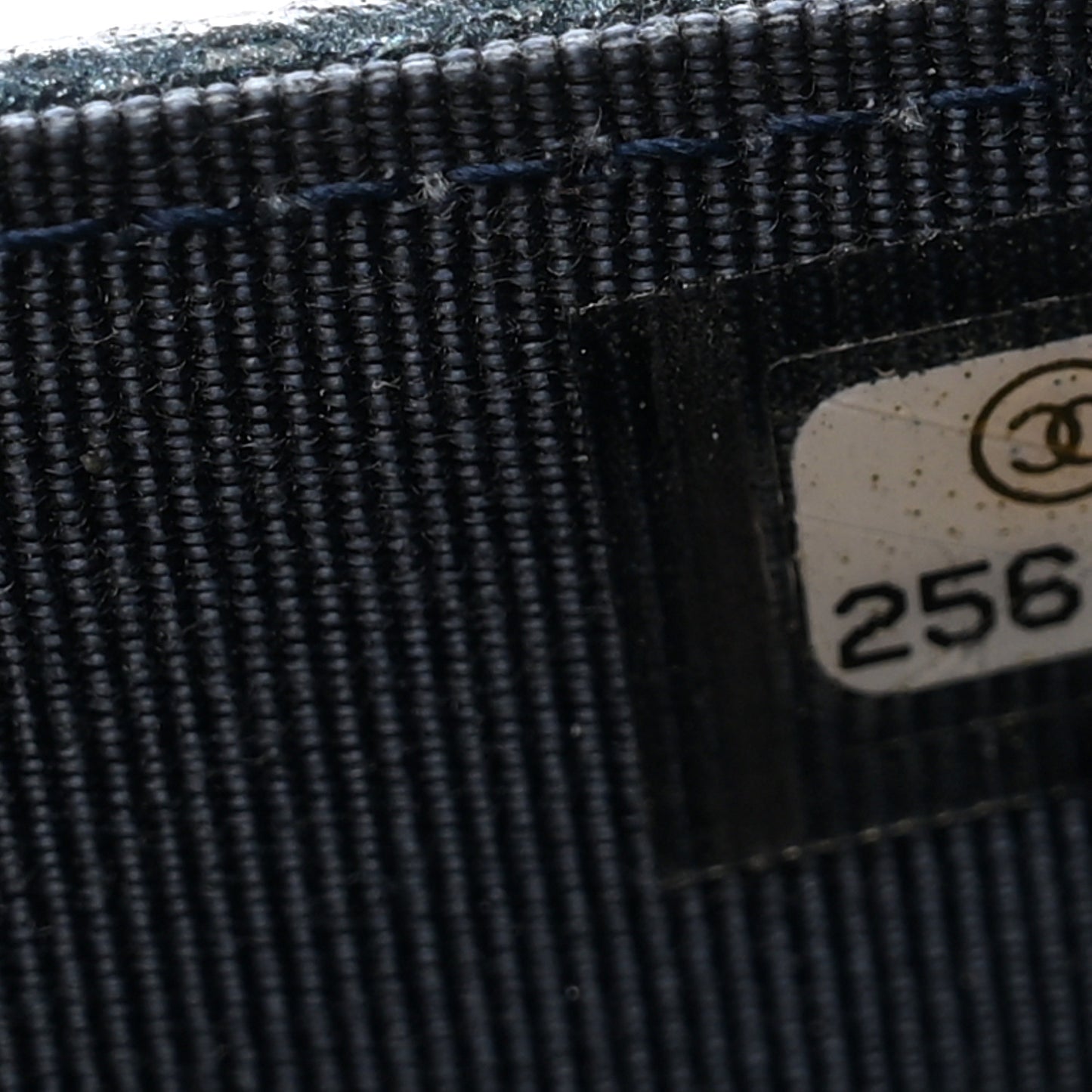Metallic Caviar Quilted Flap Card Holder Wallet Dark Blue