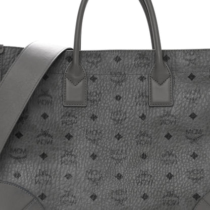 MCM Visetos Large Munchen Tote Grey 8 of 10