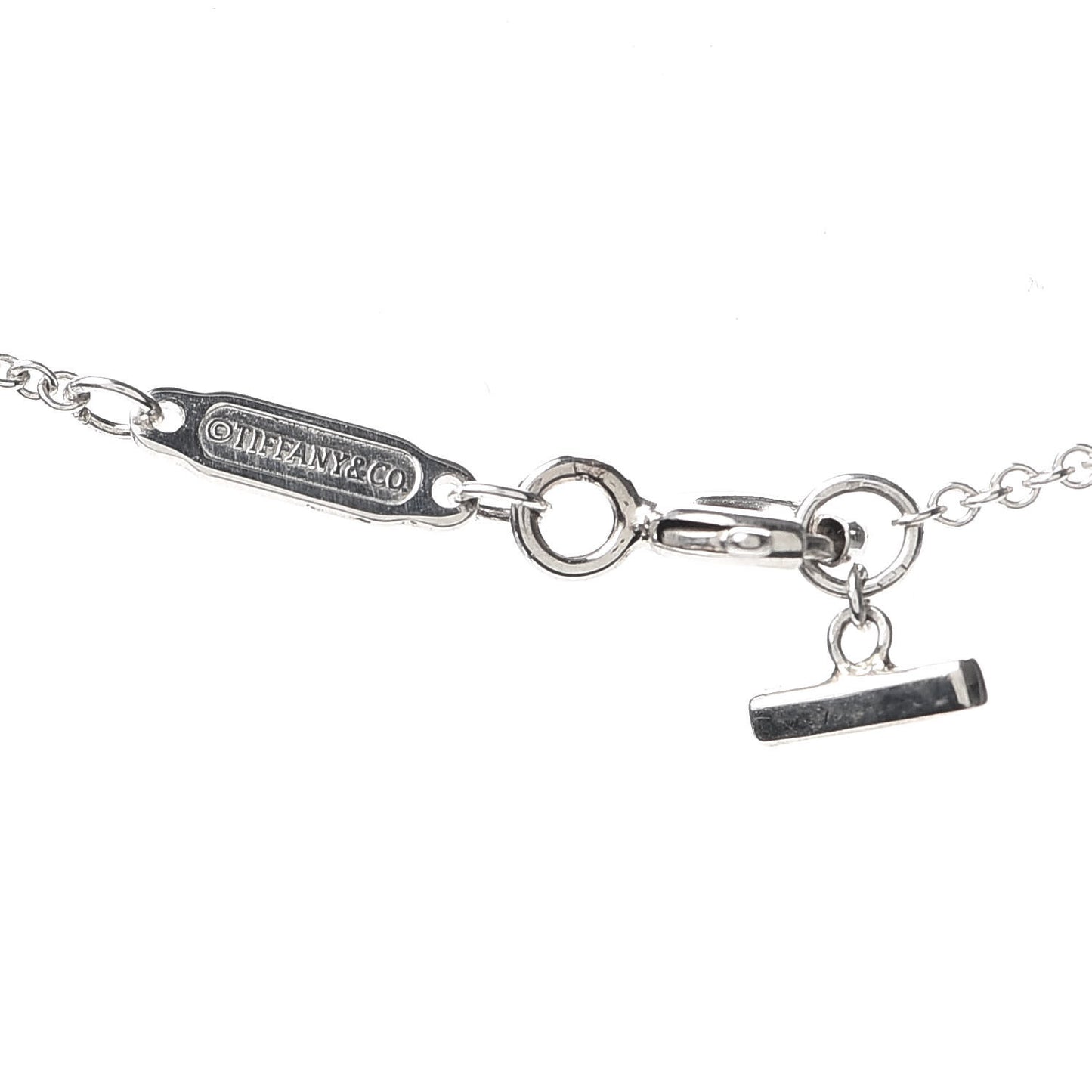 Sterling Silver Large T Smile Pendant Necklace