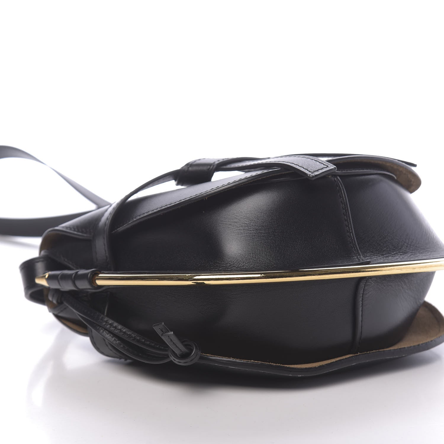 Loewe Calfskin Small Metal Gate Crossbody Bag Black 8 of 9