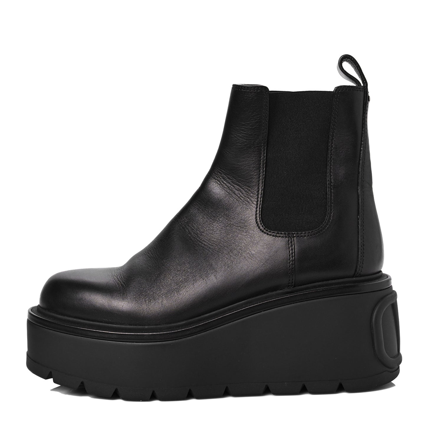 Calfskin VLOGO Uniqueform Chelsea 55/85mm Flatform Ankle Boots 41 Black