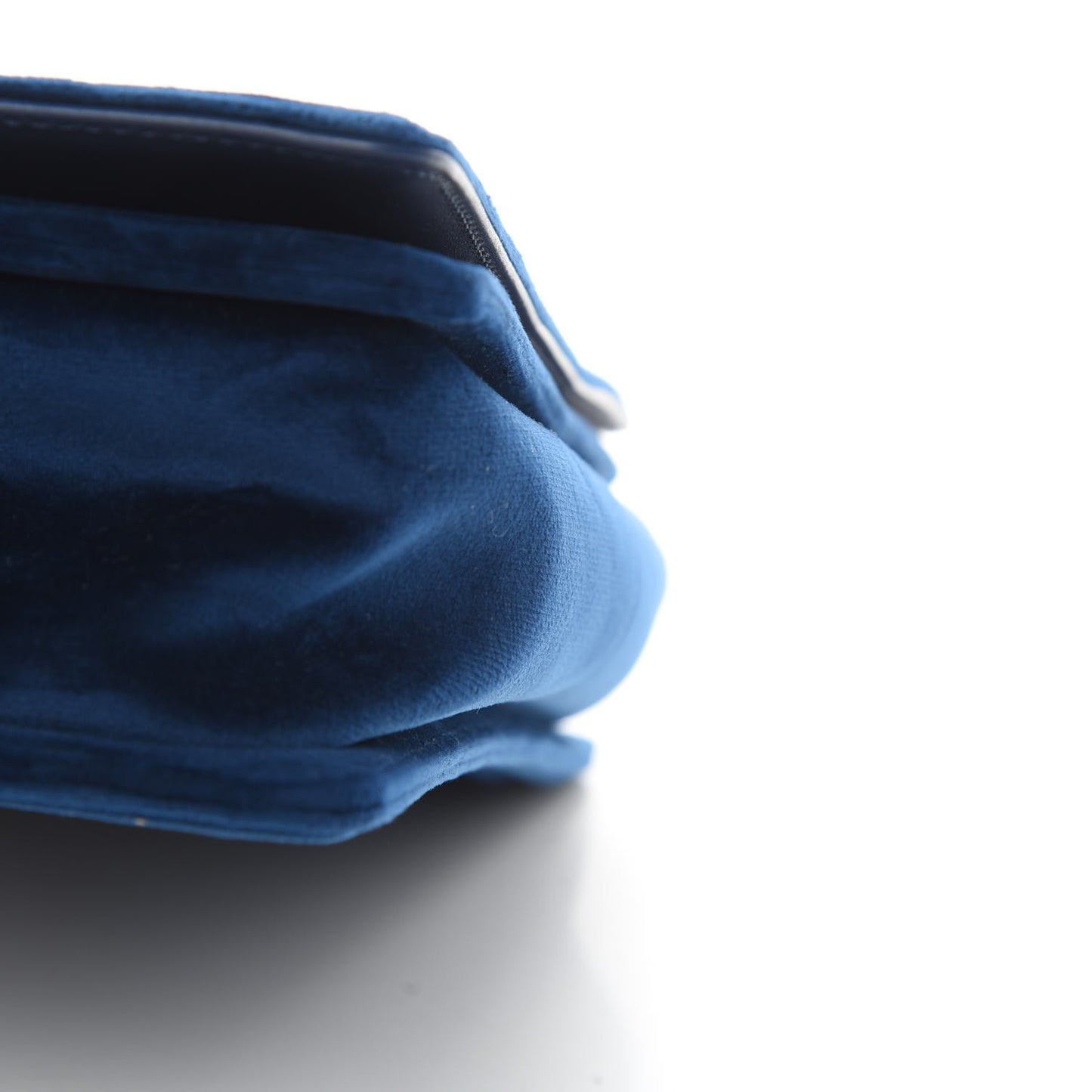 Velvet Quilted Medium Boy Flap Dark Blue
