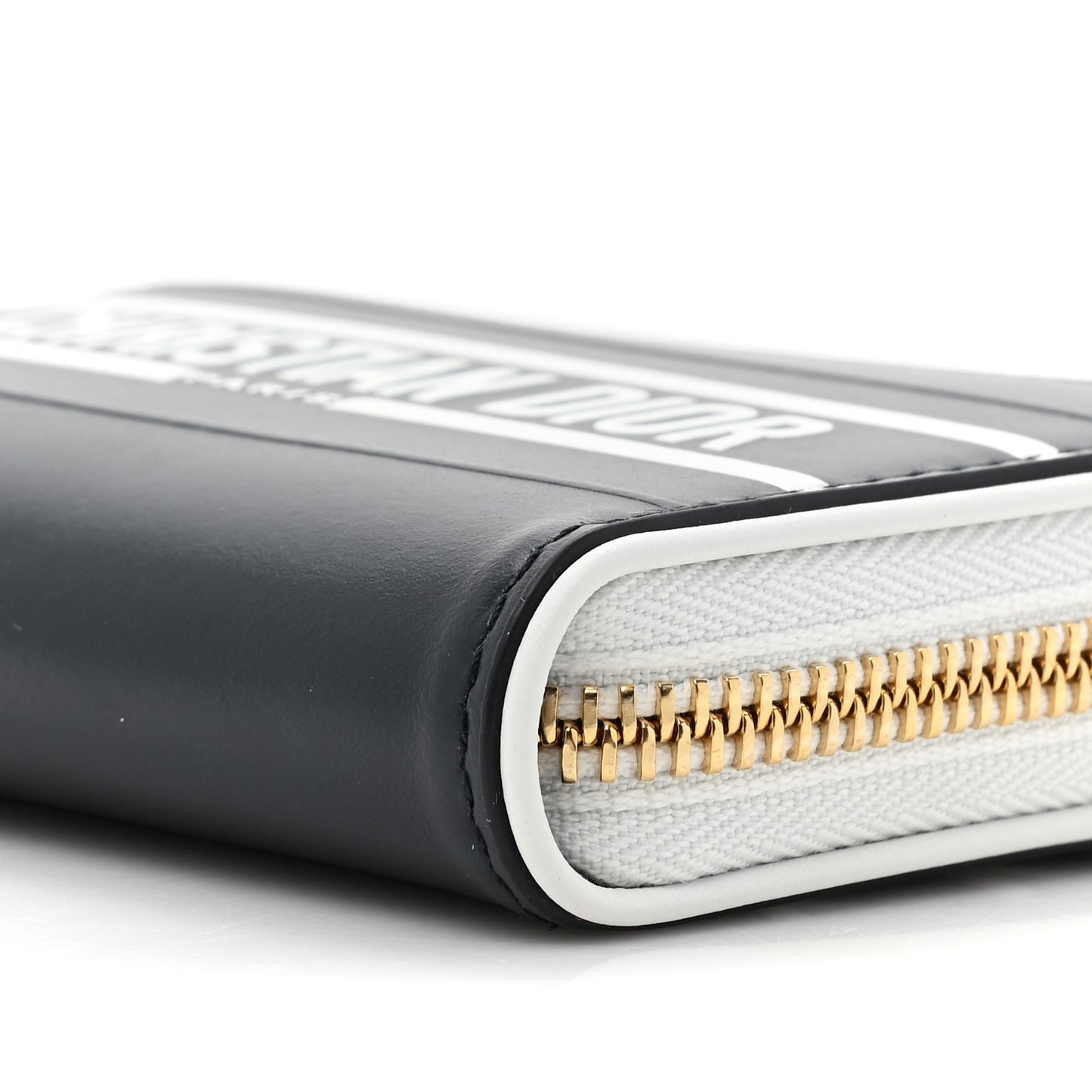 Calfskin Vibe Voyageur Card Holder Blue White