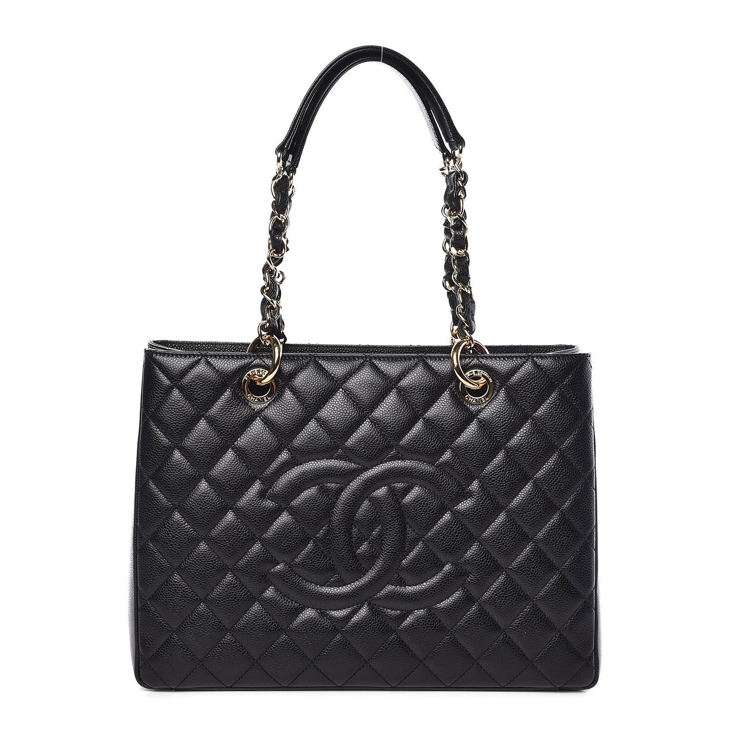 Caviar Quilted Grand Shopping Tote GST Black