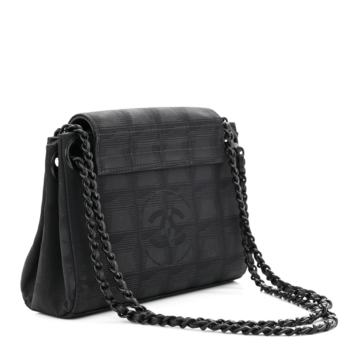 Chanel Nylon Mini Travel Accordion Flap Black 3 of 13