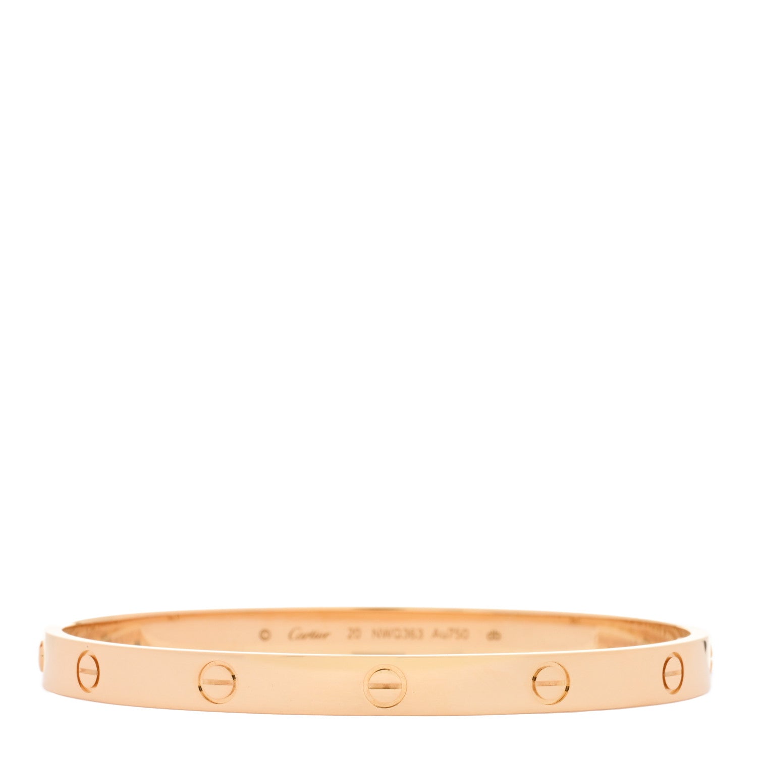 Cartier 18K Yellow Gold LOVE Bracelet 20 1 of 5