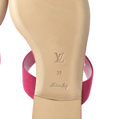 Louis Vuitton Suede Bahiana Flat Thong Sandals 39 Fuchsia 6 of 8