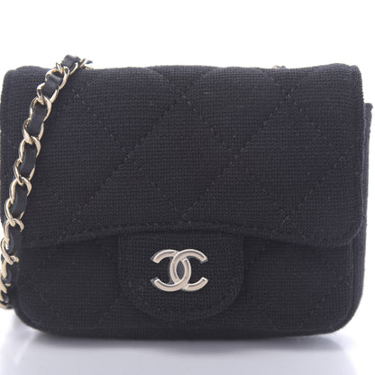 Chanel Jersey Quilted Belt Bag Black 10 of 11