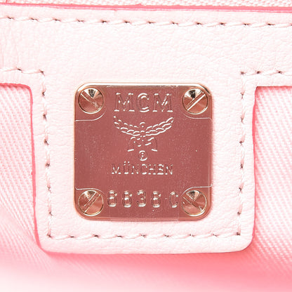 MCM Calfskin Ottomar Monogram Medium Klara Hobo Pink Blush 8 of 11