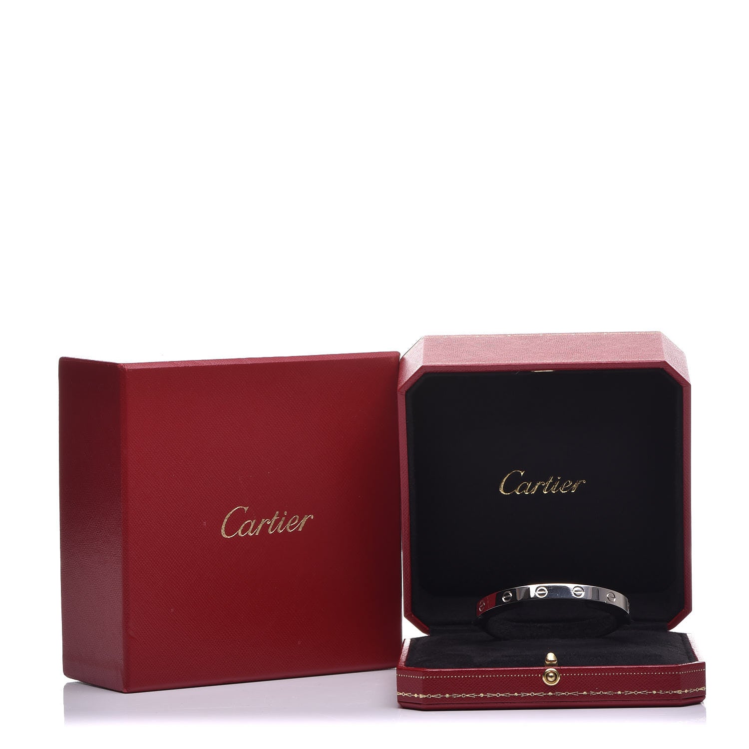 Cartier 18K White Gold LOVE Cuff Bracelet 18 7 of 7