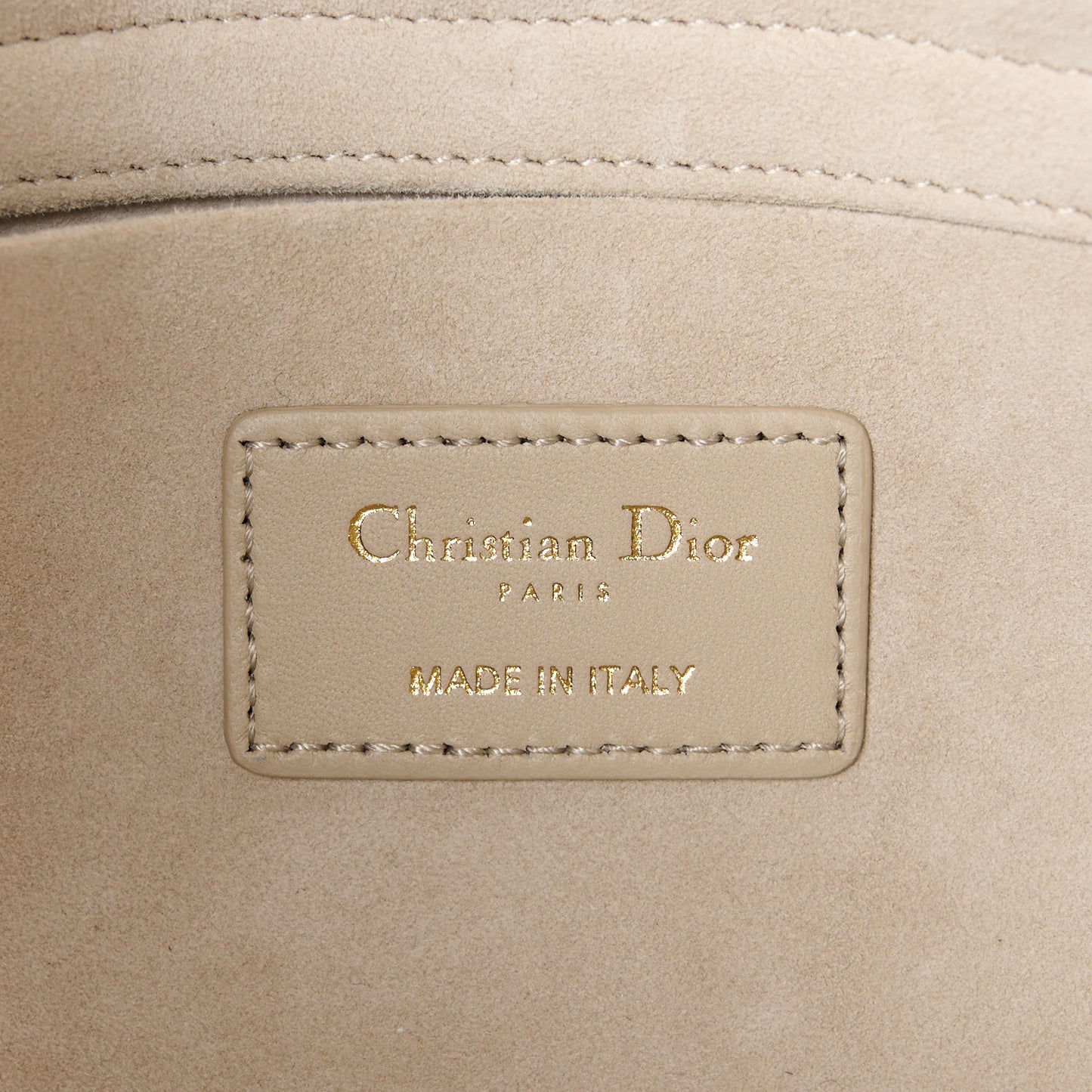Lambskin Cannage Medium Lady D-Joy Hazelnut