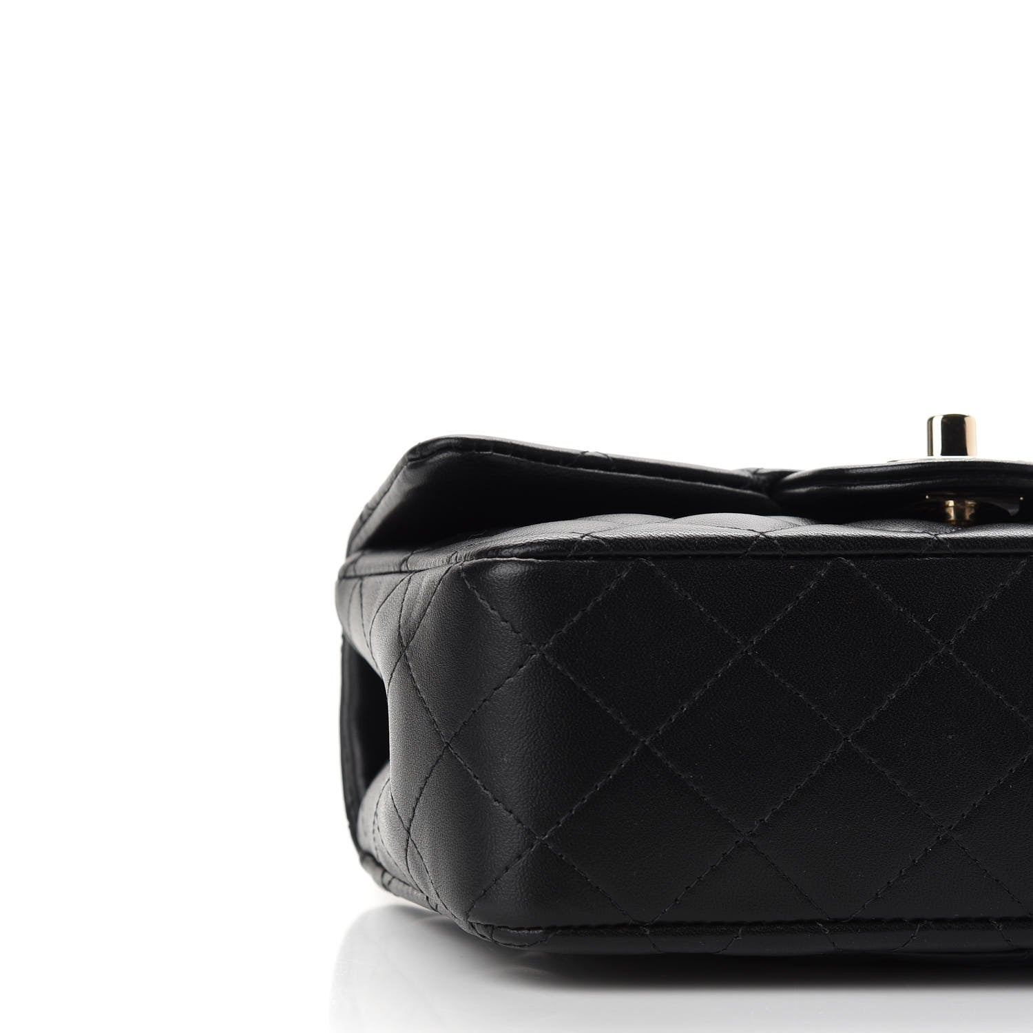 Chanel Lambskin Quilted Mini Lion Charm Top Handle Rectangular Flap Black 5 of 9