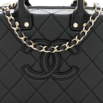 Chanel Calfskin Quilted Small Studded Square Vanity Case Black 8 of 11