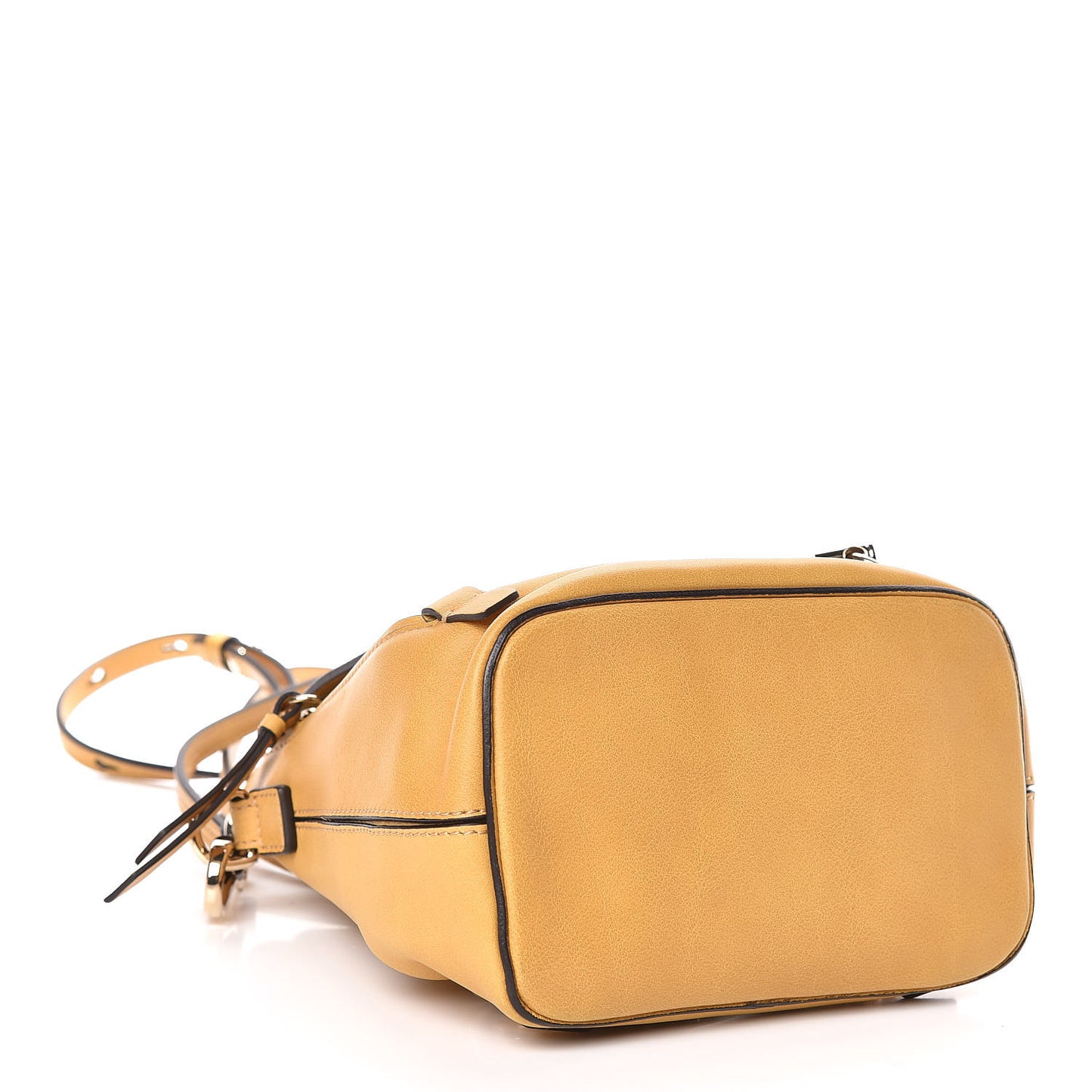 Suede Calfskin Mini Faye Backpack Dusty Yellow