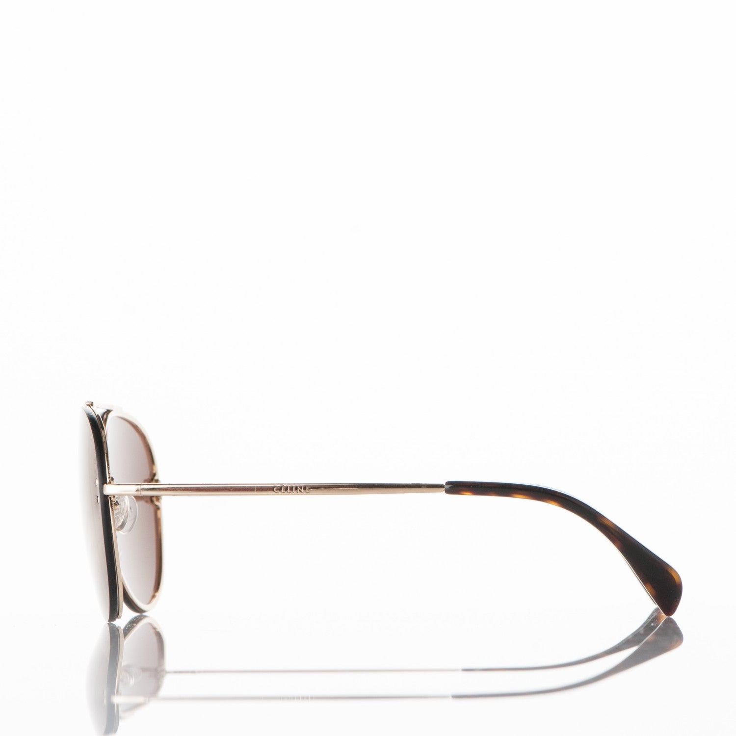 Celine Acetate Mirror Aviator Sunglasses CL41391/S Gold 3 of 7