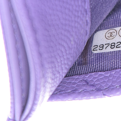 Chanel Caviar Quilted Card Holder Purple 7 of 8