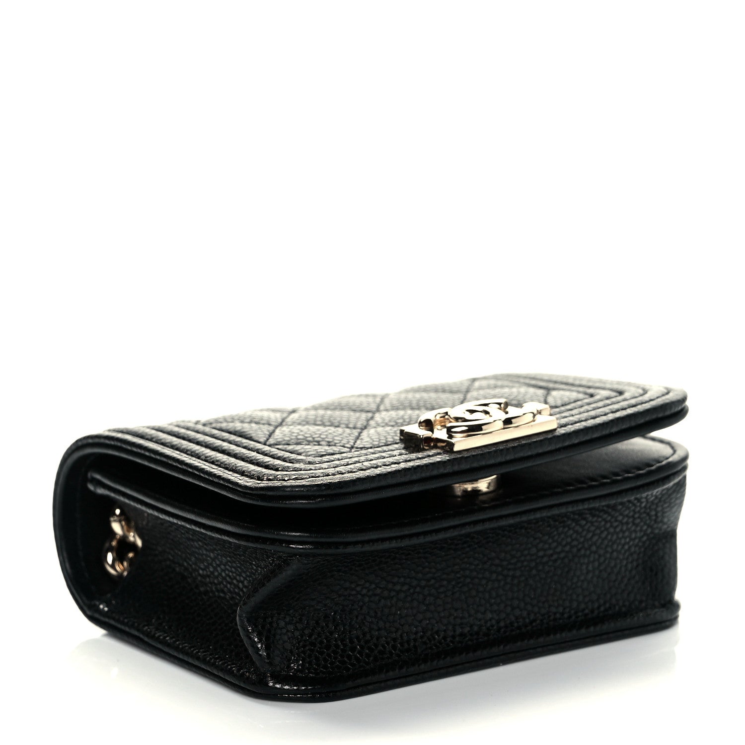 Chanel Caviar Quilted Boy Flap Waist Belt Bag Black 8 of 10