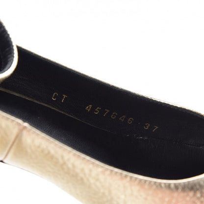 Saint Laurent Metallic Calfskin Babies 40 Ankle Strap Pumps 37 Gold 7 of 14