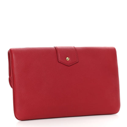 Louis Vuitton Calfskin Sofia Coppola Slim Clutch MM Cherry 3 of 9