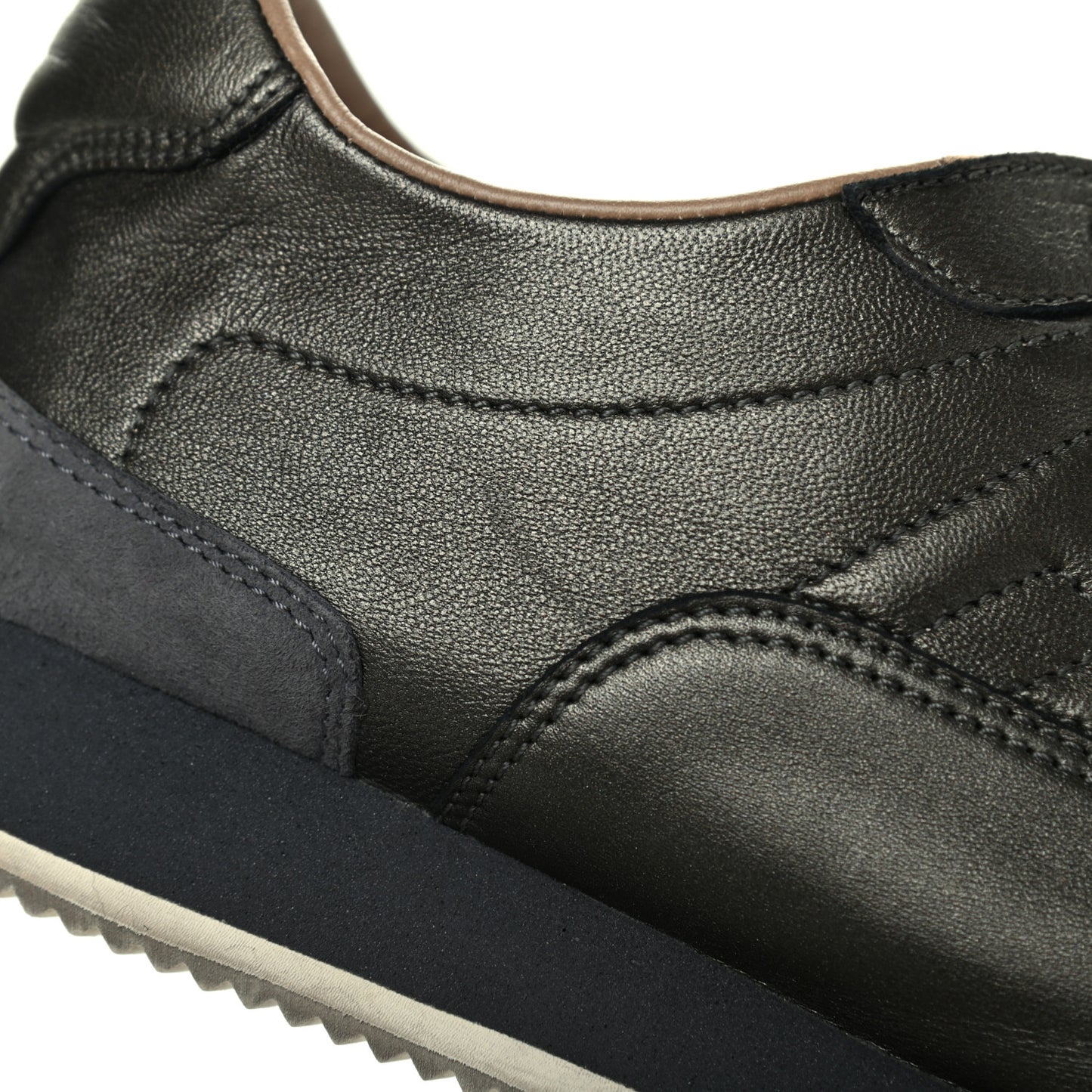 Metallic Nappa Womens Trail Sneakers 36 Black