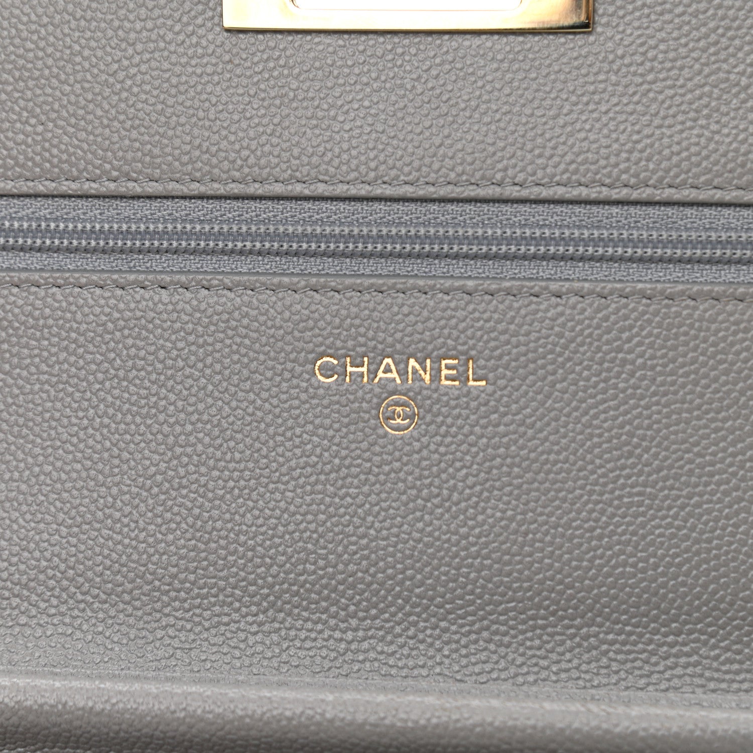 Chanel Caviar Quilted Golden Class Wallet On Chain WOC Gray 6 of 11