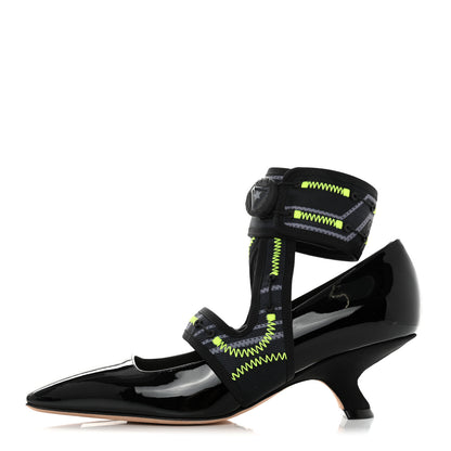 Christian Dior Patent 62-22 Pumps 38 Black Green 1 of 9
