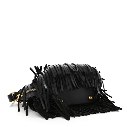 Saint Laurent Calfskin Small Emmanuelle Fringe Hobo Bag Black 6 of 27