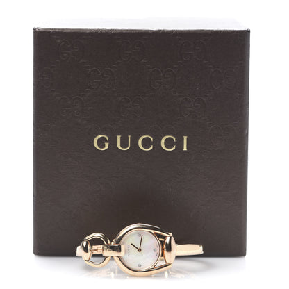Gucci Stainless Steel Diamond Mother of Pearl 28mm Horsebit Quartz Watch 7 of 7