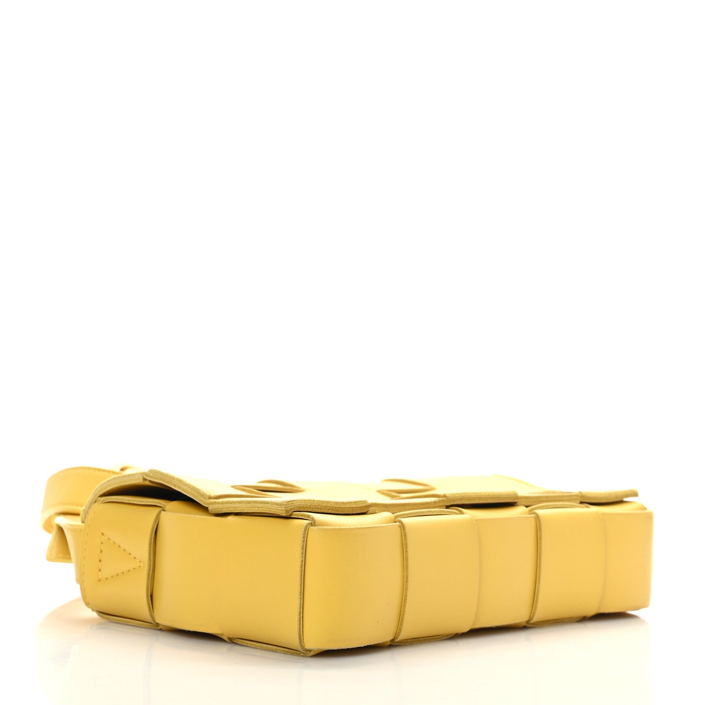 Lambskin Maxi Intrecciato Cassette Crossbody Bag Buttercup