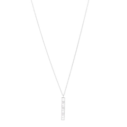 Tiffany Sterling Silver Atlas Bar Pendant Necklace 1 of 6