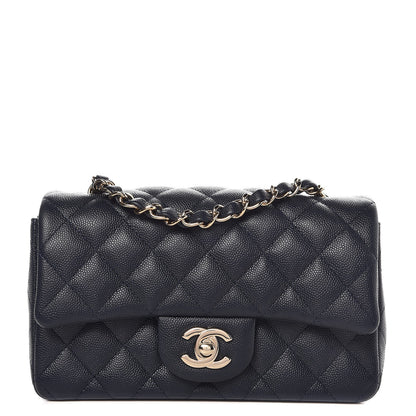 Chanel Caviar Quilted Mini Rectangular Flap Navy 1 of 8