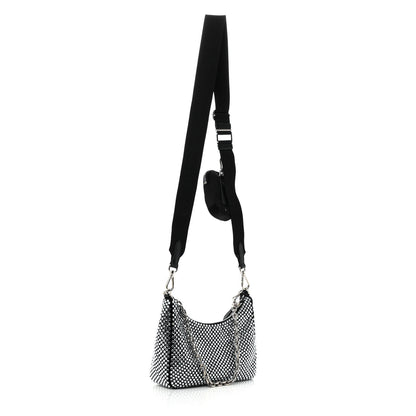 Prada Satin Crystal Re-Edition 2005 Shoulder Bag Cristal 3 of 12
