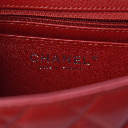 Chanel Caviar Quilted Mini Square Flap Red 6 of 10
