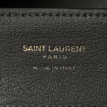 Saint Laurent Calfskin Large Shopping Tote Coal 7 of 10