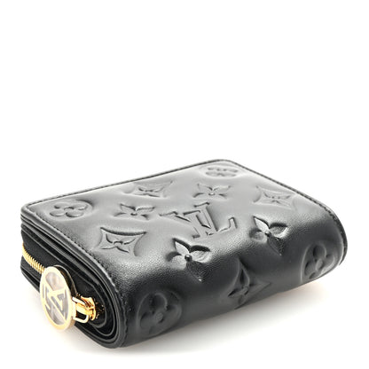 Louis Vuitton Lambskin Embossed Monogram Lou Coussin Wallet Black 4 of 6